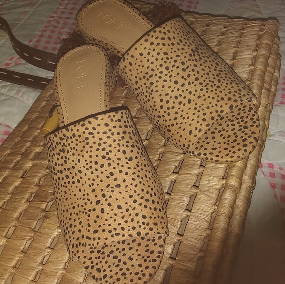 LOFT Shoes - LOFT Cheetah Print Heeled Sandals